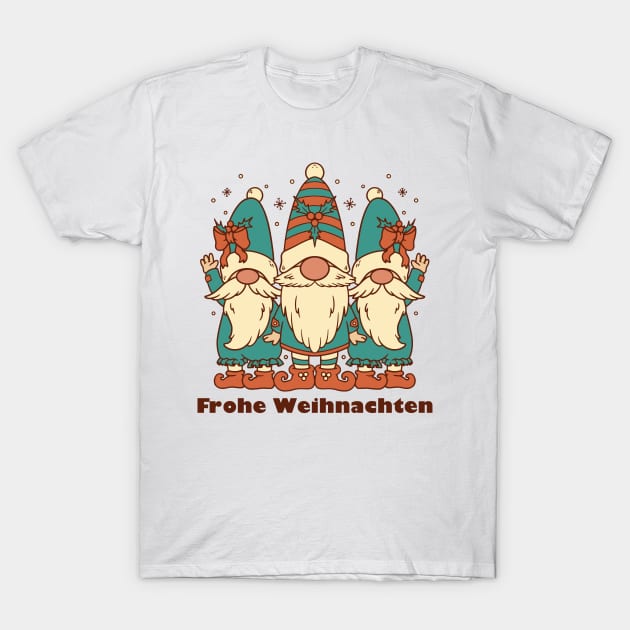 Merry Christmas in German T-Shirt by SunburstGeo